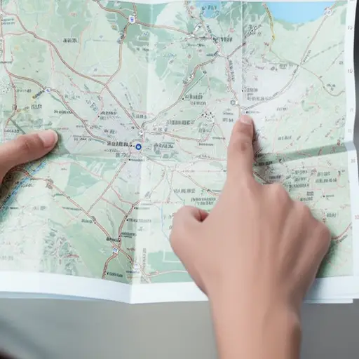 我在地图上找到了我们的位置。