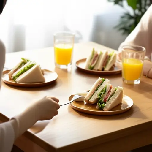 我们下午三点吃了一顿简易午餐。