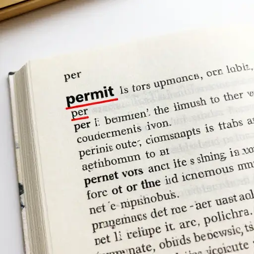 对于单词'permit'，当它是名词时，重音落在第一个音节上。
