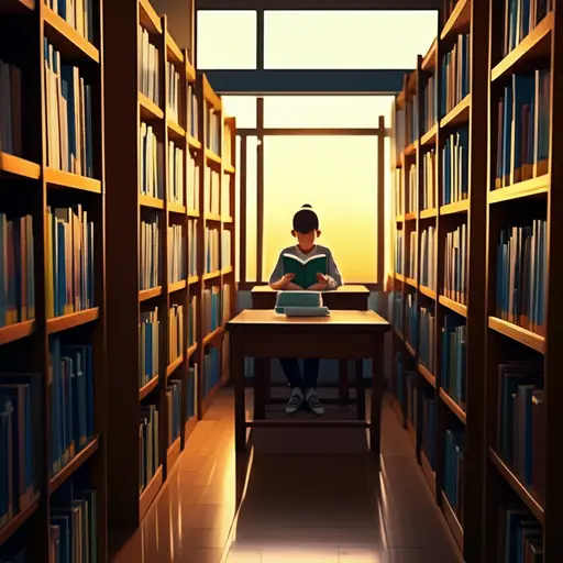 放学后，我喜欢在学校图书馆看书。