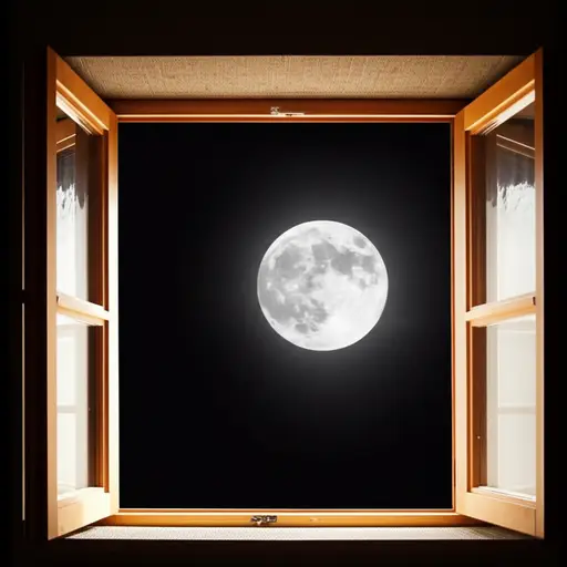 我从窗户能看到月亮。