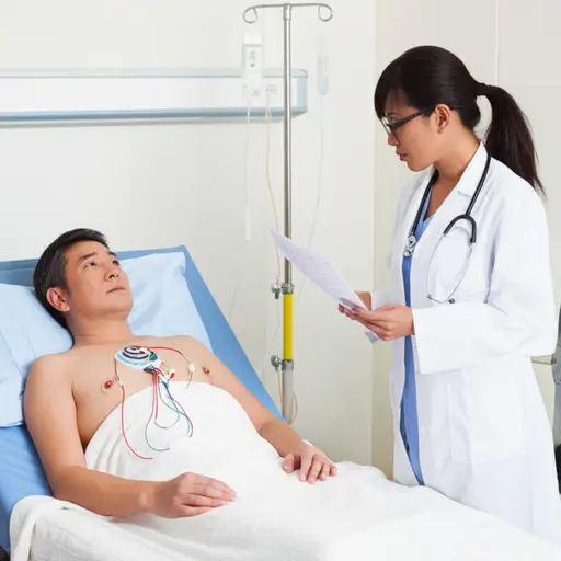 检查显示他患有心脏病。