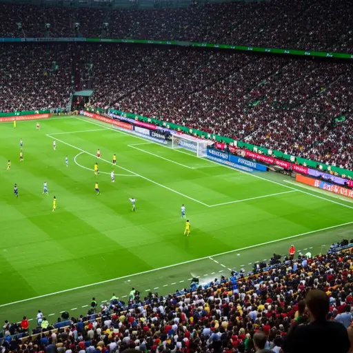 全世界都在关注这场足球赛。