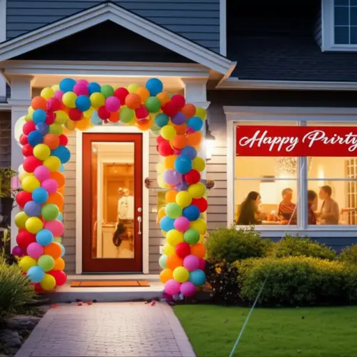 派对将在我家举行。