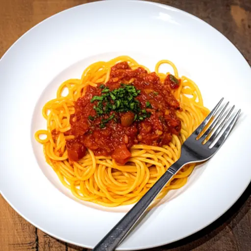 我最喜欢的菜是意大利面。