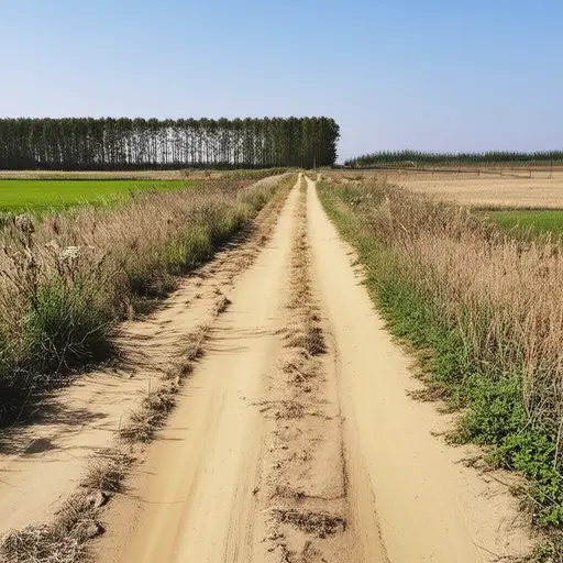 我们沿着一条土路离开了主路。
