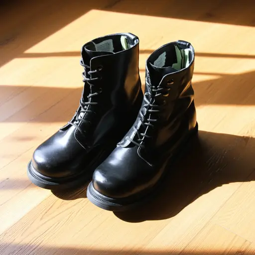 我有一双黑色的靴子。