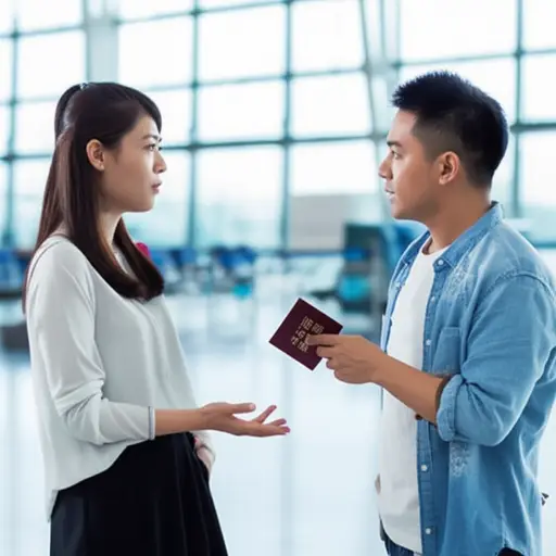 她提醒他带护照。