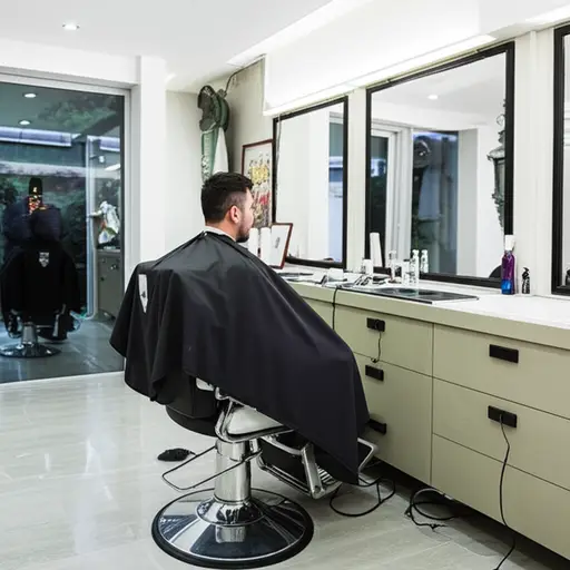 他在当地一家理发店工作。