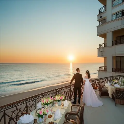 他们在海边的一家豪华酒店度过了蜜月。