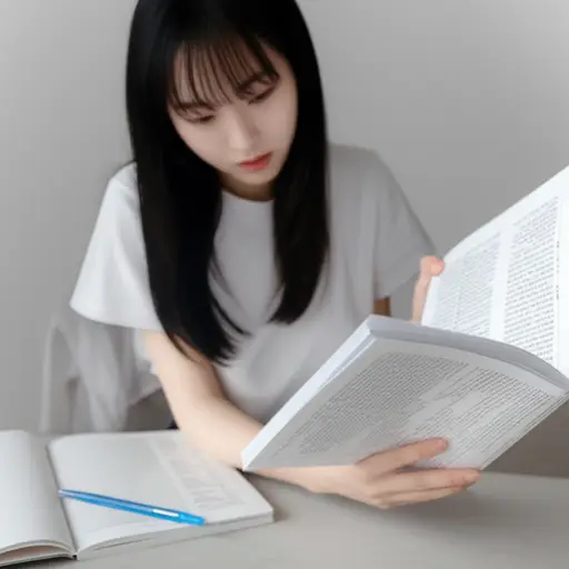 她用一本读本来练习法语阅读。