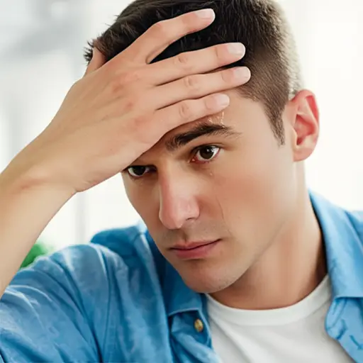 他擦去额头上的汗水。