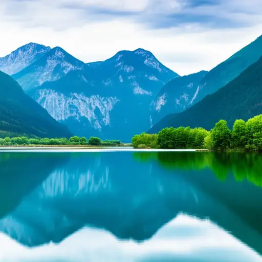 这个国家有很多高山和湖泊。