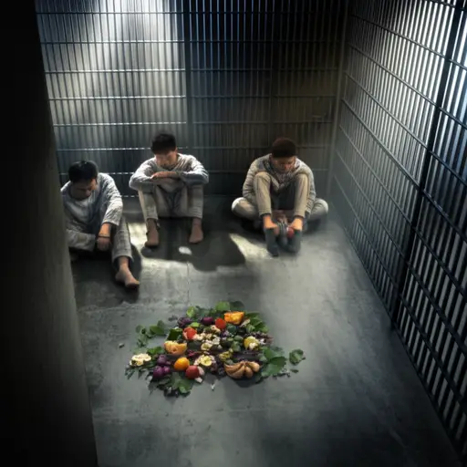 囚犯们生活在恶劣的条件下。