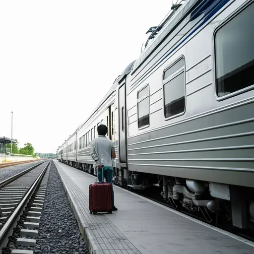 我不得不换乘两次火车才能到达那里。