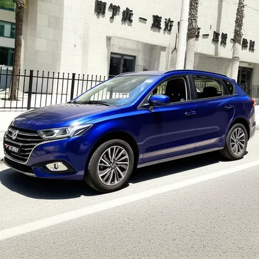 这辆车漆成了经典的海军蓝色。