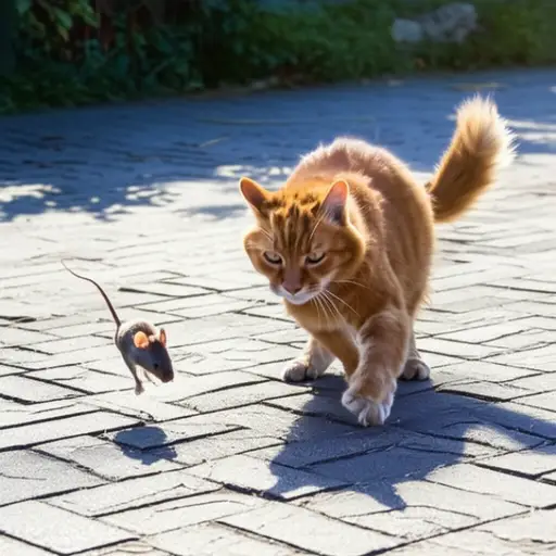 在“猫追赶老鼠”这个句子里，动词是主动语态。