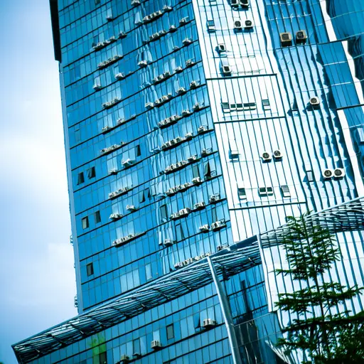 办公楼有现代化的空调。