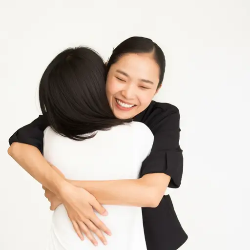 她给了我一个大大的拥抱。