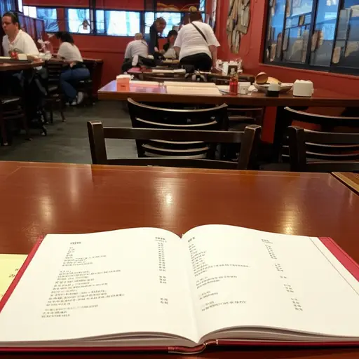 这家餐厅的菜单上有大约50个项目。