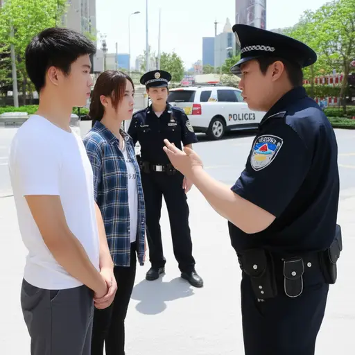 他们惹上了警察的麻烦。