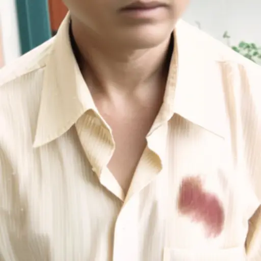 你的衬衫上有血。