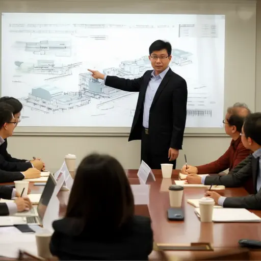 建筑师展示了新图书馆的计划。