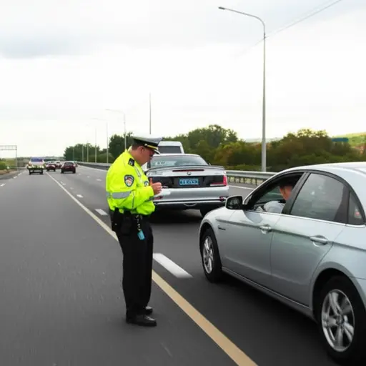 他因为在高速公路上超速而被罚款。