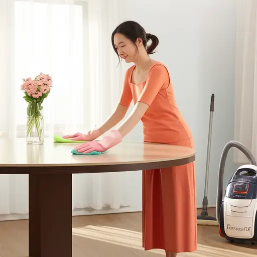 她负责所有家务。