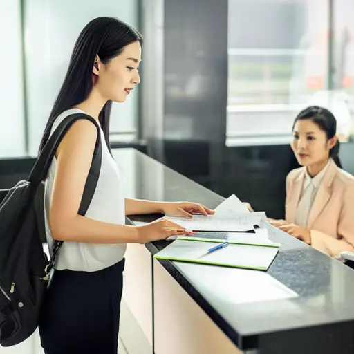 她需要去办公室申请护照。