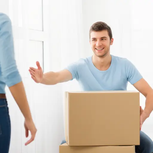 “你能帮我搬一下这个箱子吗？”“好的，我马上过来。”