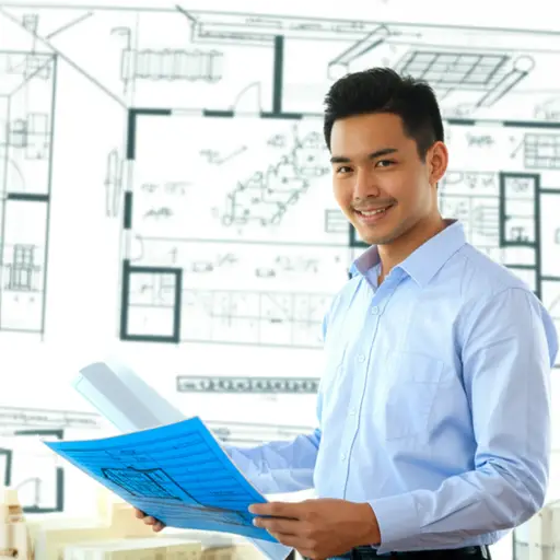 经过多年学习，他终于成为了一名合格的建筑师。