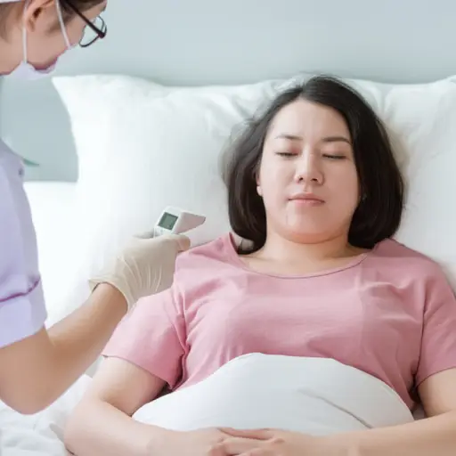 她感觉不舒服，所以护士给她量了体温。