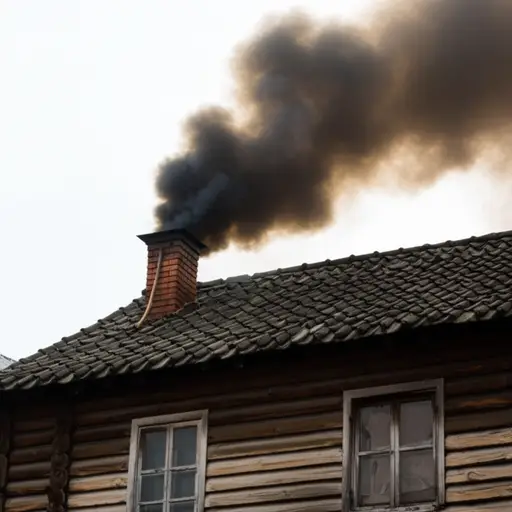 黑烟从那栋老房子的烟囱升起。