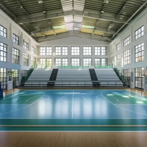 我们学校的体育馆很大。