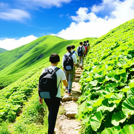 我们经常在夏天去远足。