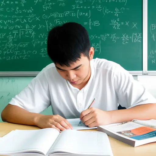 他在数学方面很优秀。