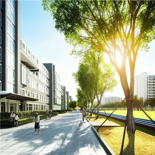 附近的学校以其优秀的课程而闻名。