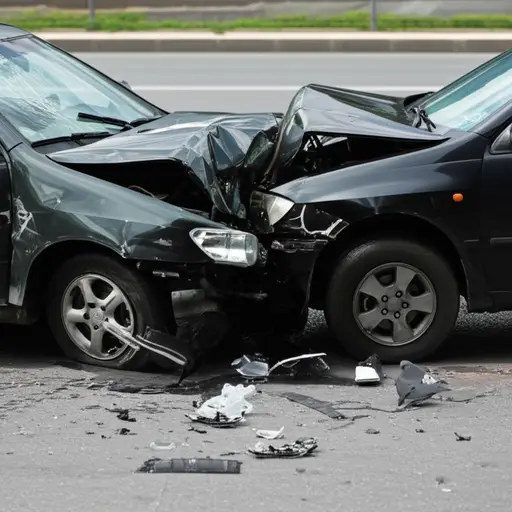 事故中涉及的两辆车看起来都严重受损。