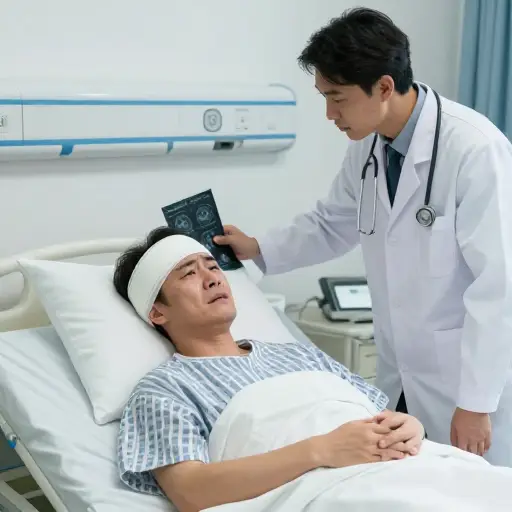 事故导致受害者大脑受损。