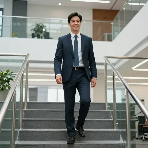 他迅速爬上了公司的晋升阶梯，成为了副总裁。