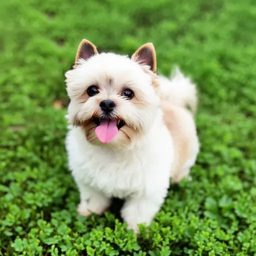 我的宠物是一只可爱的小狗。