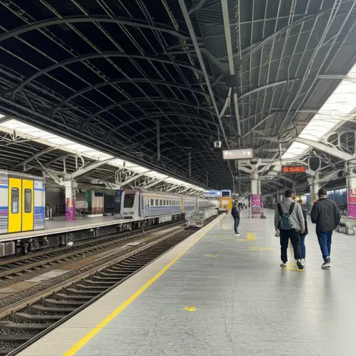 请到三号站台等火车。