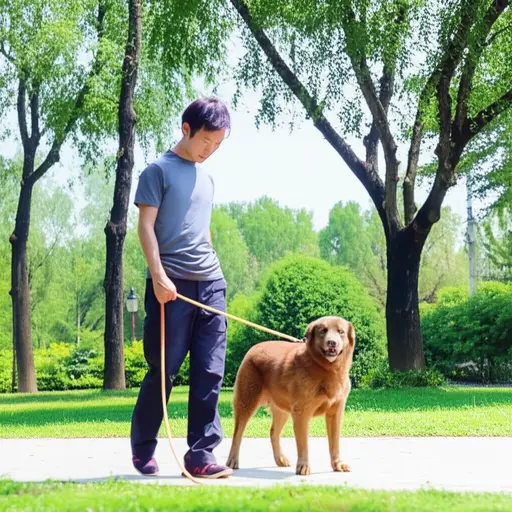 你应该每天至少遛狗一次。