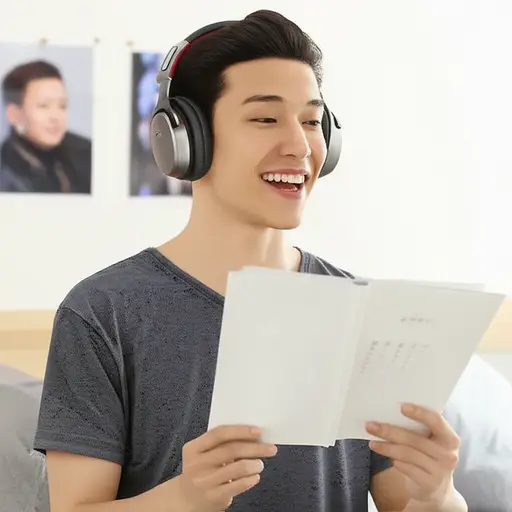 我把他所有的歌都背下来了，而且我一直在唱。