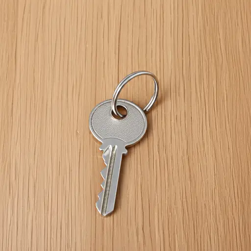 她把钥匙粗心地落在了桌上。