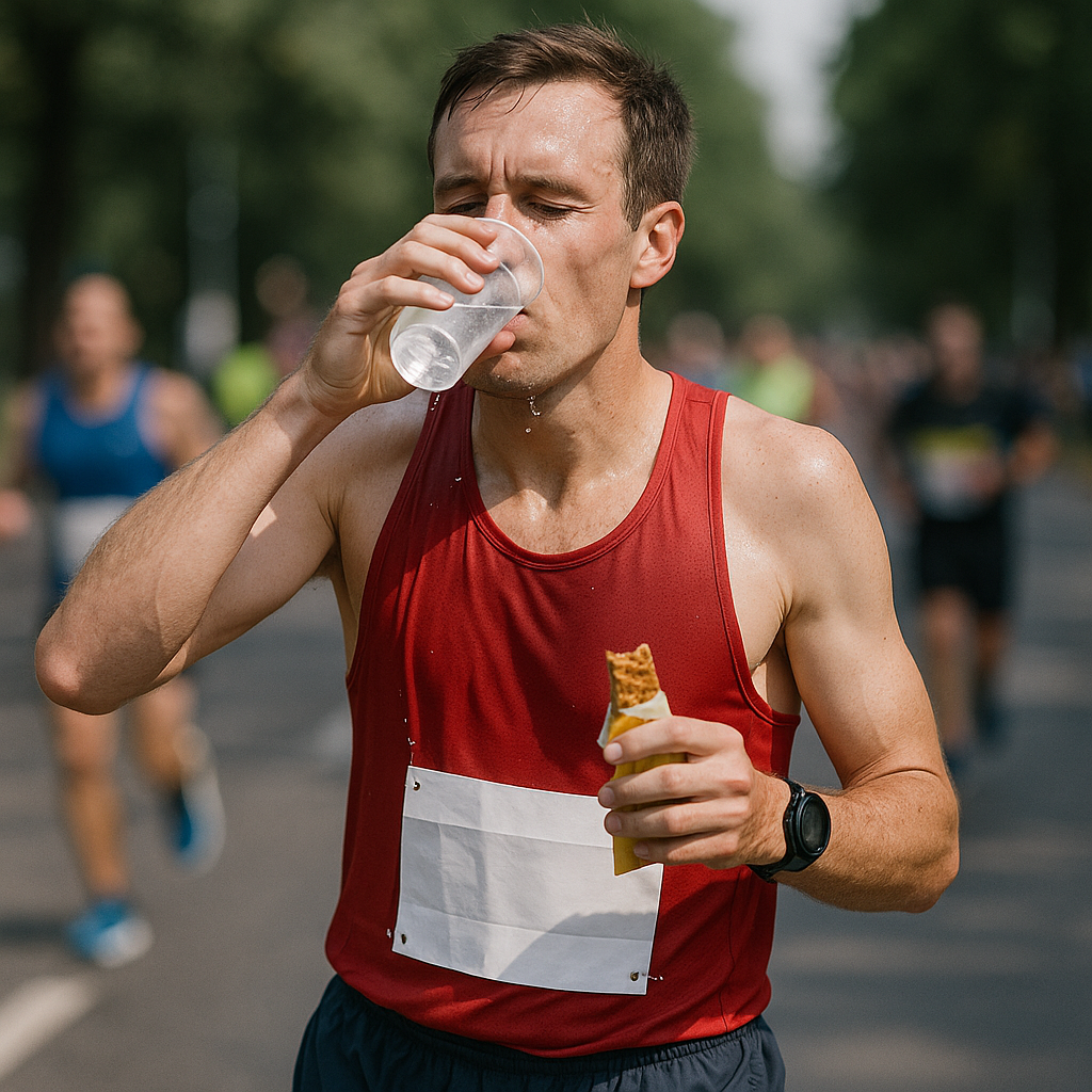 在训练和比赛中，马拉松运动员保持充足的水分和合理的营养非常重要。