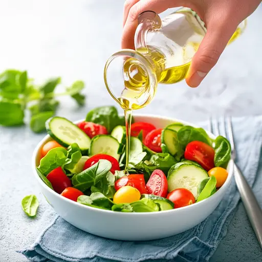 沙拉里需要加一点橄榄油。