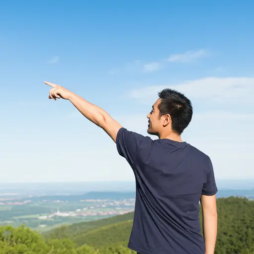 他指向西南方向。