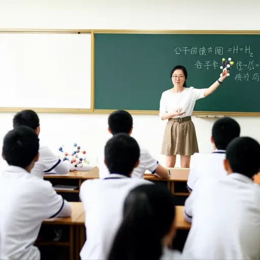 我们的老师用一个模型来解释这个化学过程。